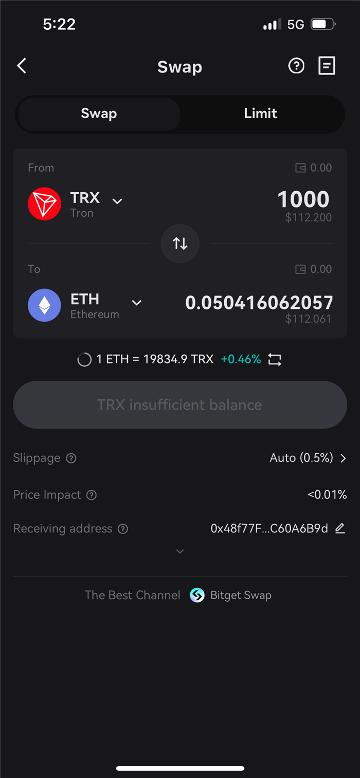 Swap on TRON