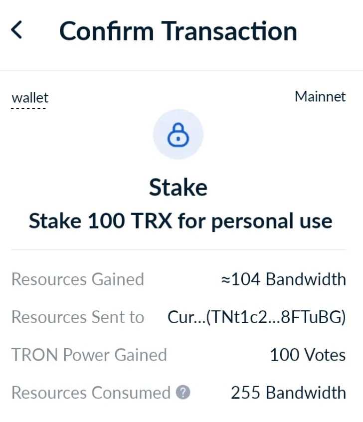 What is Tron staking?