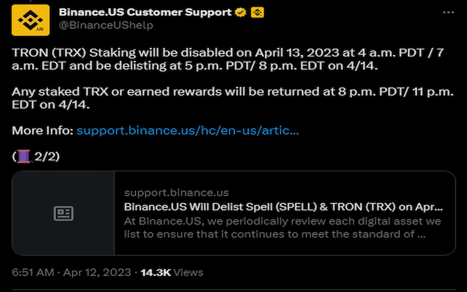 Tron's TRX cryptocurrency